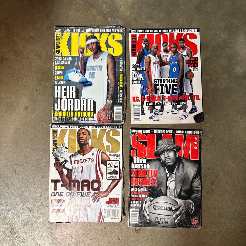 VTG Y2k NBA Kicks Slam Magazine Bundle x 4